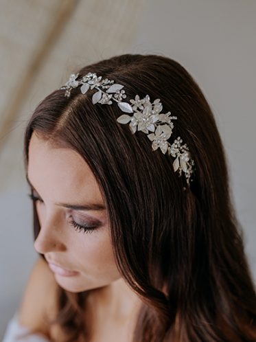 Floral wedding dress headpiece