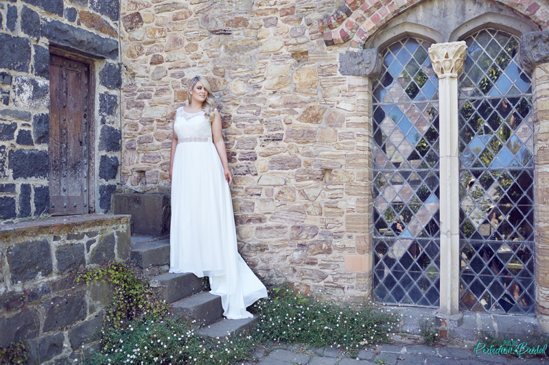 Lee Wedding Dress with chiffon skirt.