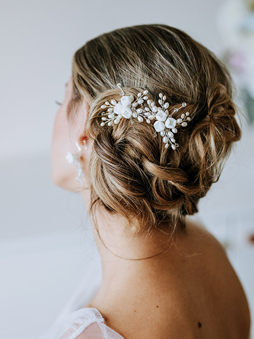 Flower wedding hair pins - Wedding jewellery - Leah S Designs
