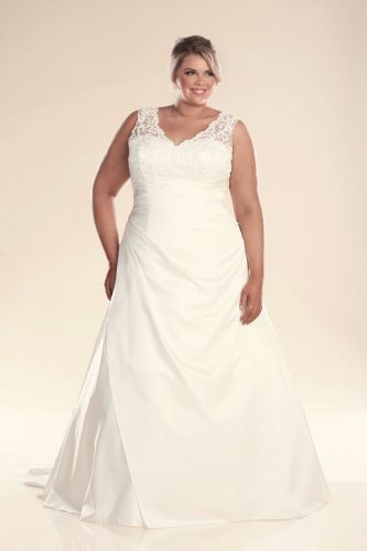  Plus  size  wedding  dress  with straps Jenny Bridal  gowns  