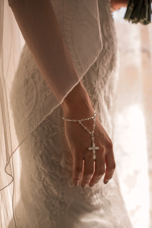 bridal rosary bracelet