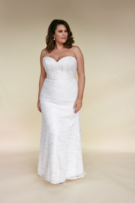 Fitted plus size wedding dress Harper