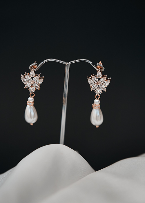 Top 180+ rose gold pearl drop earrings super hot