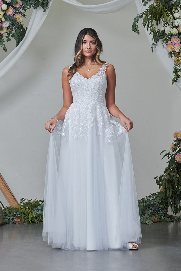 White formal gown soft style