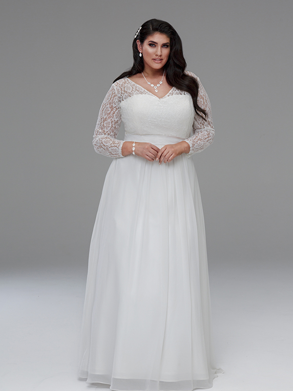lace-sleeve-plus-size-wedding-dress-
