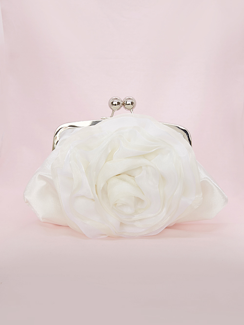 Large white evening or wedding purse