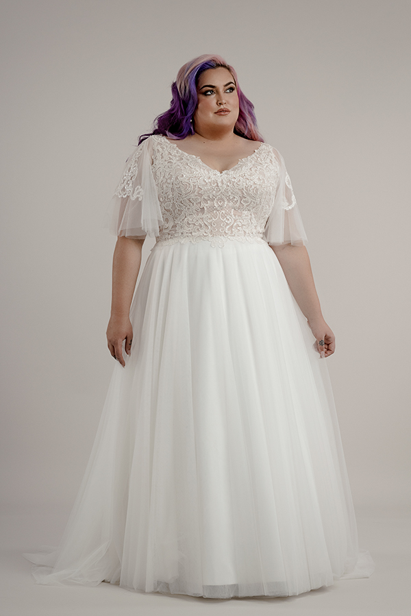 Margaret with tulle sleeves