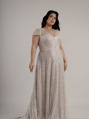 Plus size Beaded bridal gown Jolie