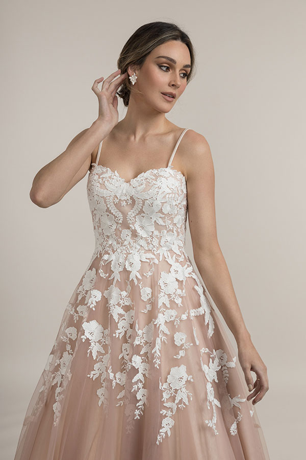 Leah S Designs bridal wedding dresses Melbourne Bridal dress in rose pink