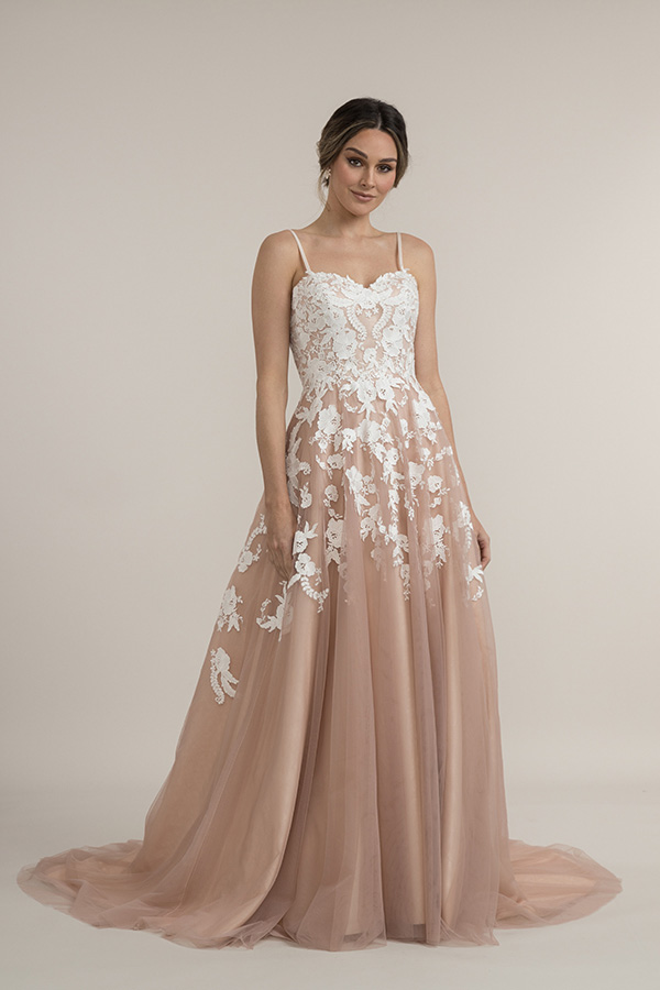 Leah S Designs bridal wedding dresses Melbourne Pink wedding dress in dusty rose