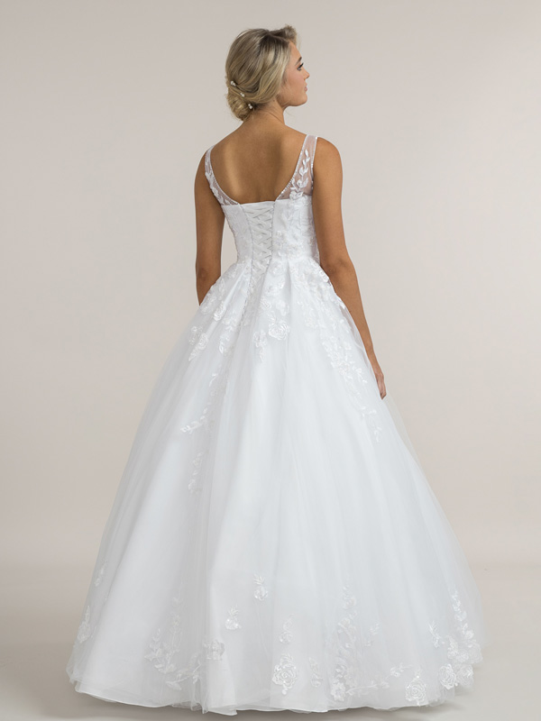 White trainless bridal gown Melbourne