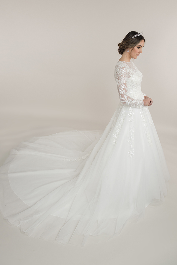 Cathedral Length Train Wedding Dress