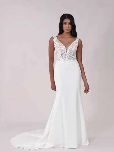 Wedding dresses Melbourne fit and flare Bridal gown Aimee