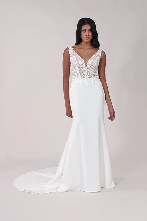 Wedding dresses Melbourne fit and flare Bridal gown Aimee