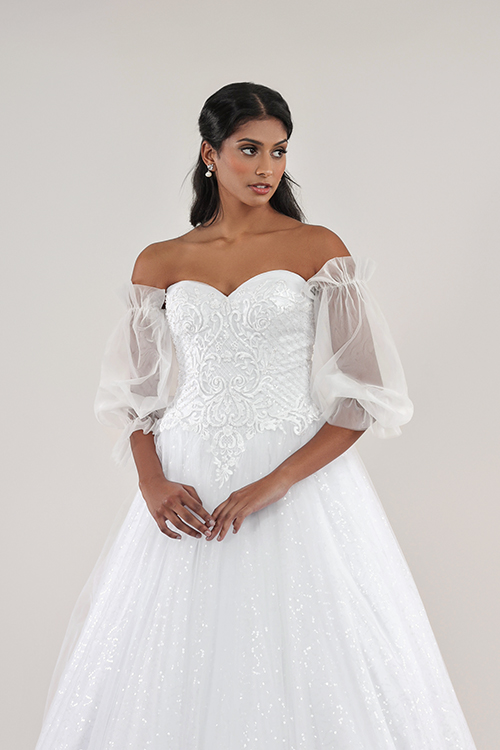 Detachable long bridal dress sleeves