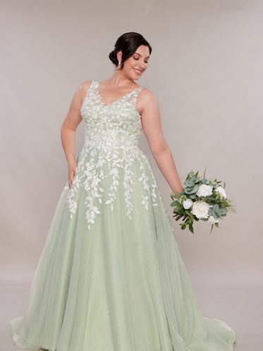 Green wedding dress By Leah S Designs Melbourne
