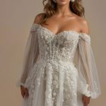 Nikki Dress With Sleeves off the shoulder