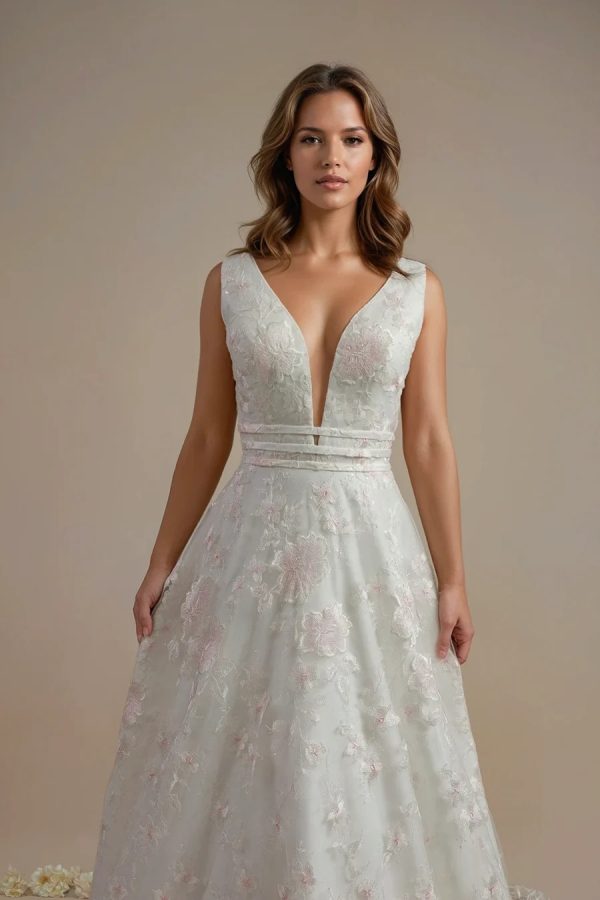 Adelaide Pastel Pink Wedding Dress