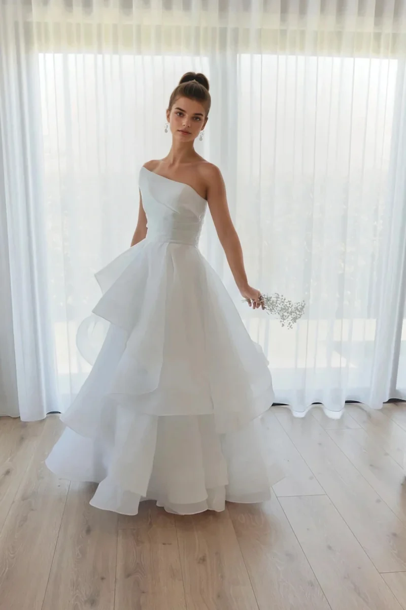 Astrid White Orgaza Deb Dress