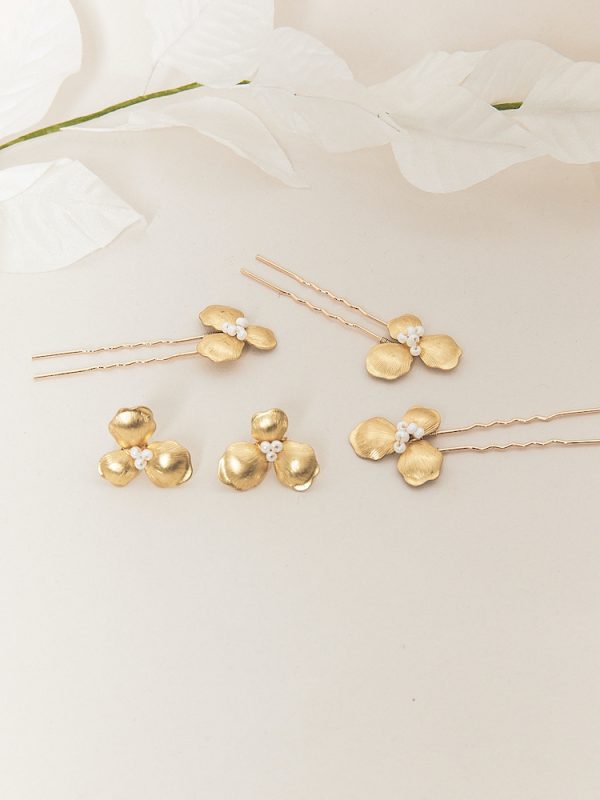 Bold Gold Hair Pins Set Of Three