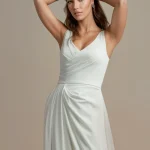 Elegent Crepe Wedding Dress