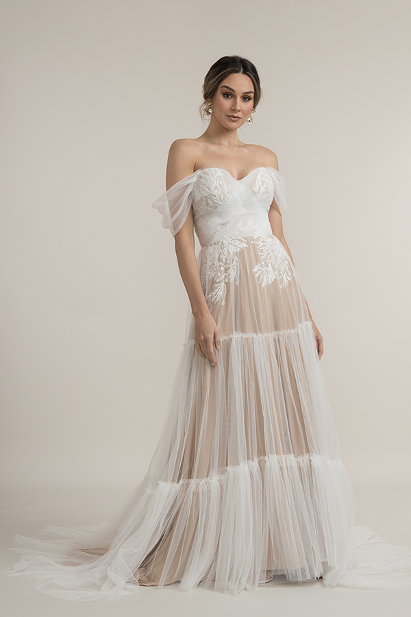 Misty Bohemian Tulle Brides Dress