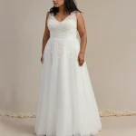Moonflower Bohemian Wedding Dress in plus sizes