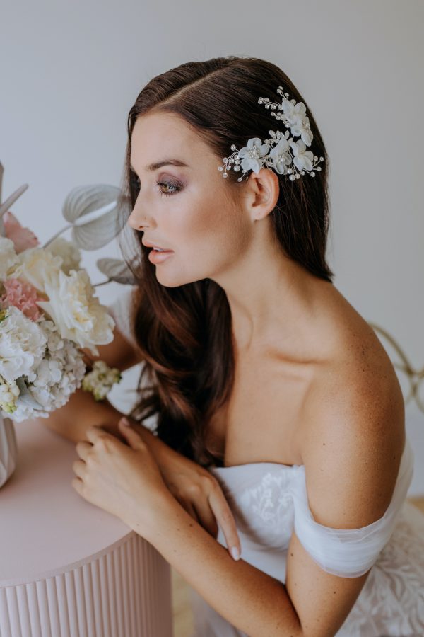 Organza Fabric Side Comb