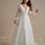 Wedding Dress With V Front