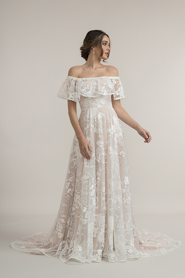 Off Shoulder Wedding Dress