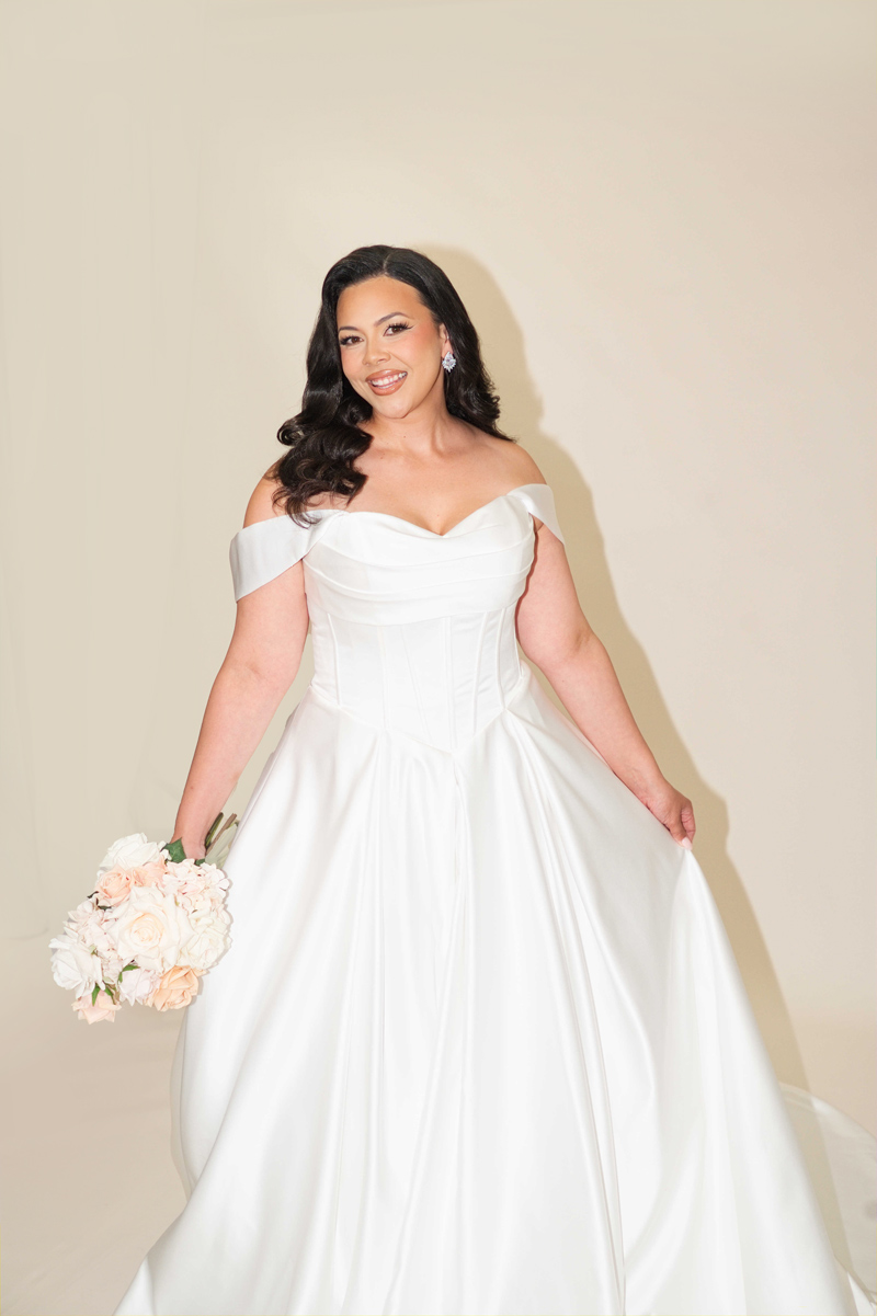 Plus Size Wedding Dress With Basque Waist