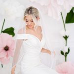 Leah S Designs beaded bridal veil