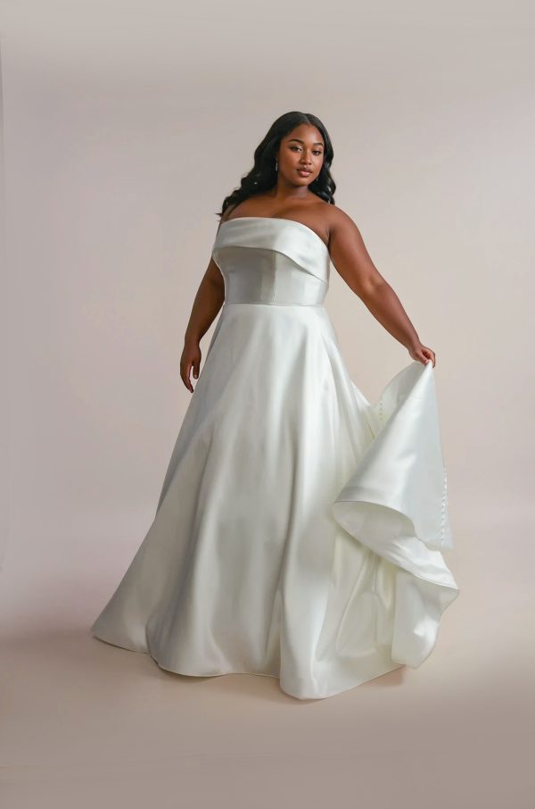 Brooklyn Plus size Satin Wedding Dress