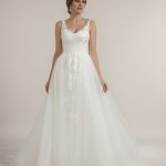Divine floral lace A-line wedding dress