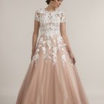 Dusty Rose wedding dress with Jacket