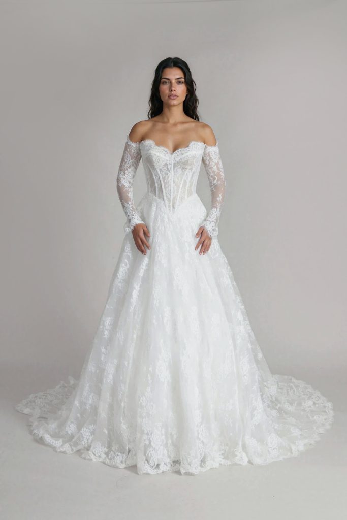 Florence Lace Wedding Dress with Sleeves