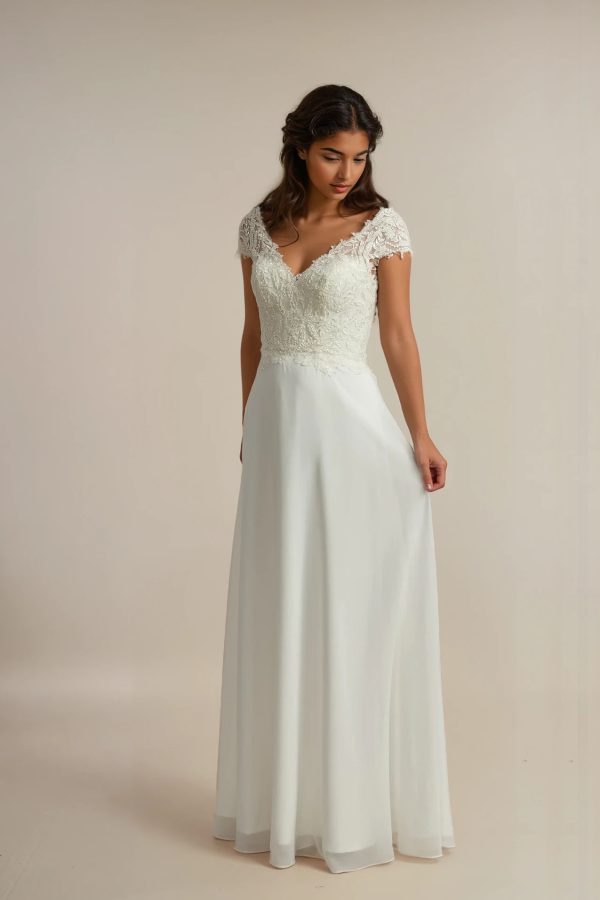 Ivy chiffon a-line wedding dress