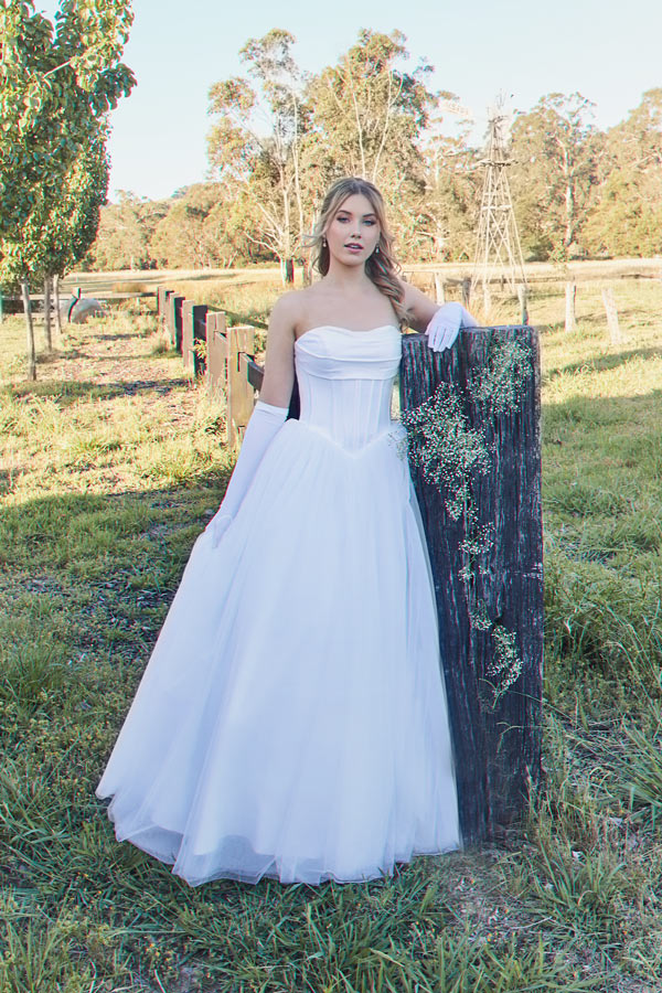 Maya Debutante Dress In White