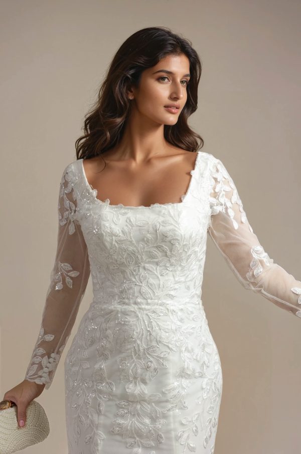 Monique Fitted Lace Wedding Dress