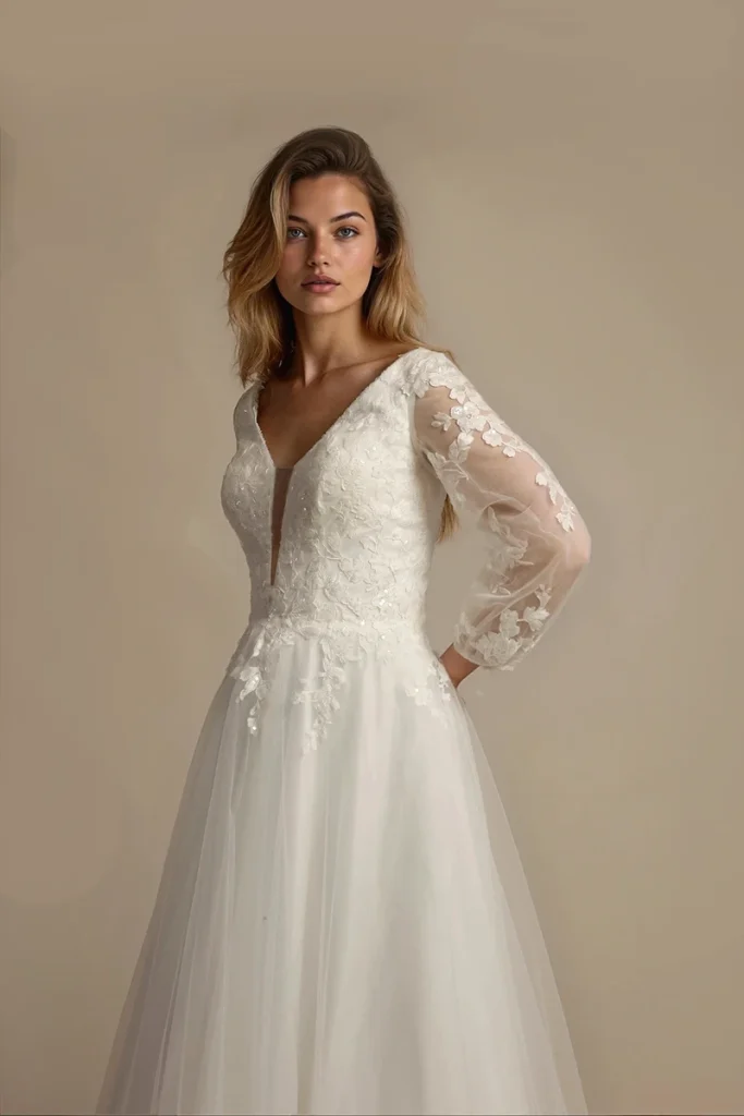 Penny Long Sleeve Bridal Dress