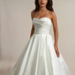 Scarlett mikado satin wedding dress.