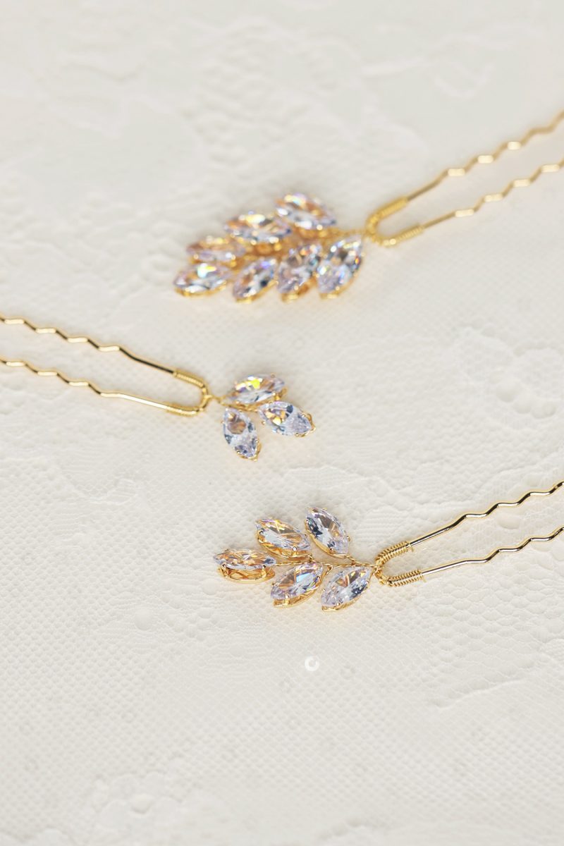 Set Of Three Gold Leaves