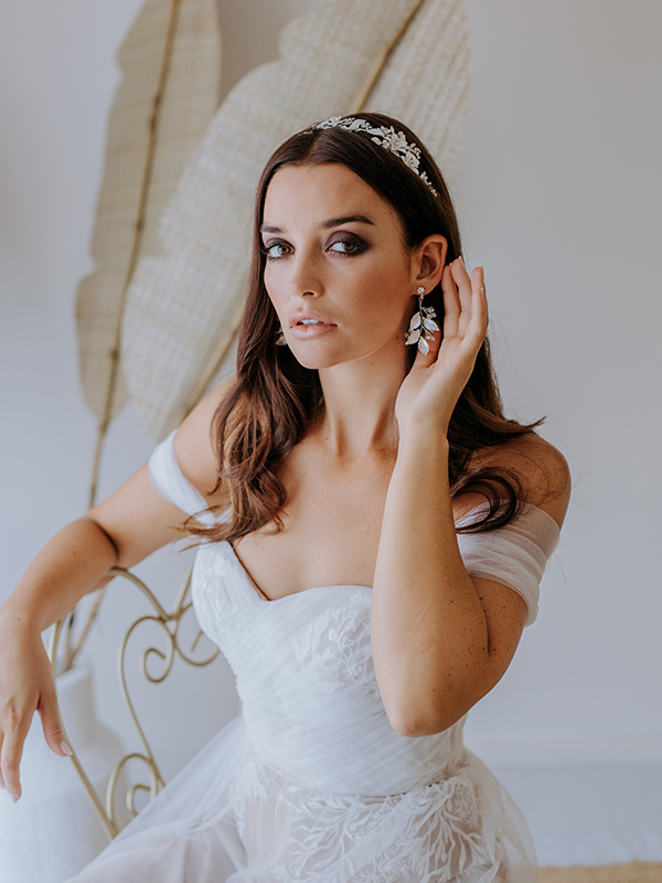 Silver Wedding Earrings