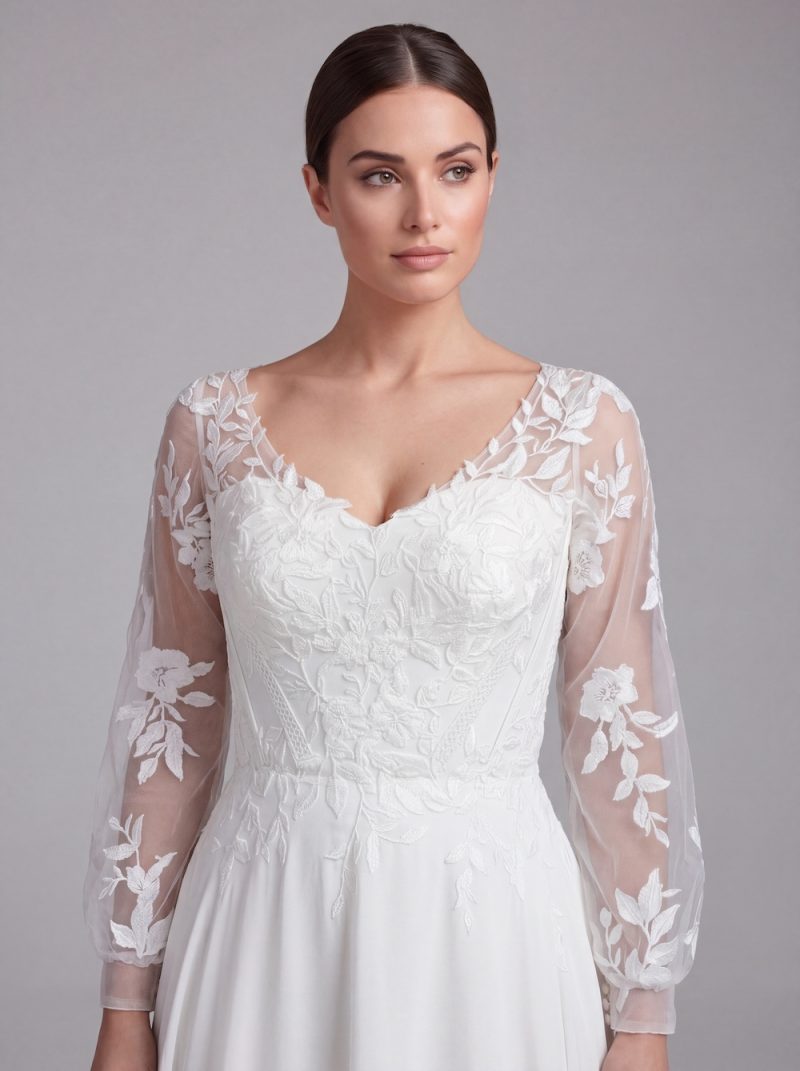 Tessa Chiffon Wedding Dress Bodice
