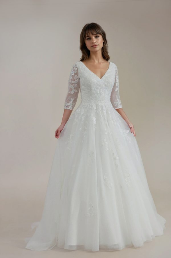 Paloma Dress with three quarter length sleeves