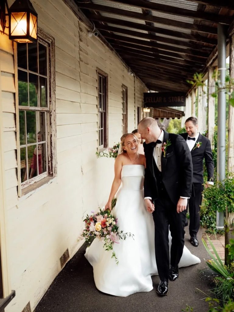 Real Wedding Feature wearing our Brooklyn wedding Dress.