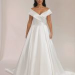 Romy Dress with off the shoulder sleeves.