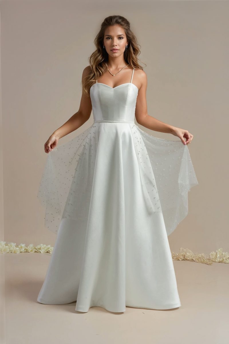 Bridal Skirt Topper with pearls