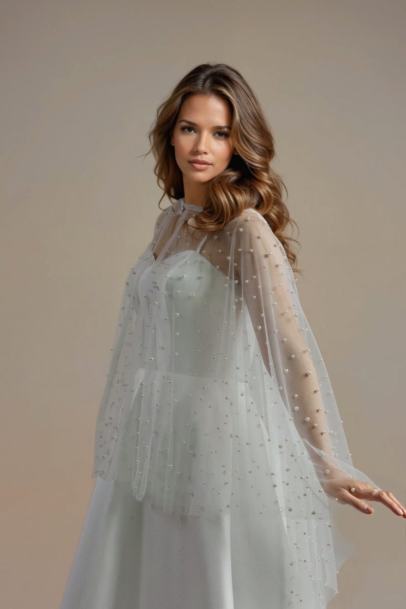 Pearl Bridal Cape