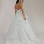 Train Of Addie Dress with ruffled skirt.